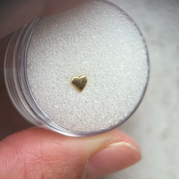 Alchemy Adornment Yellow Gold Heart Threadless End - Picture 6 of 14